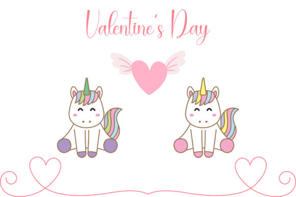 Download Valentine Unicorn Couple Illustration - Couple illustration Collection
