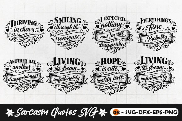 Download Funny Sarcastic Life Quotes SVG - Sarcastic Collection