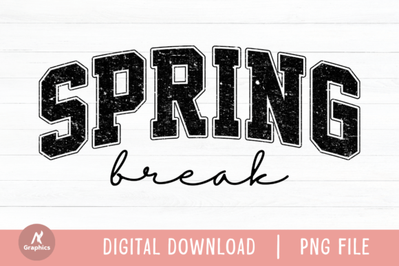 Download Spring Break Retro Varsity PNG - Premium Resources