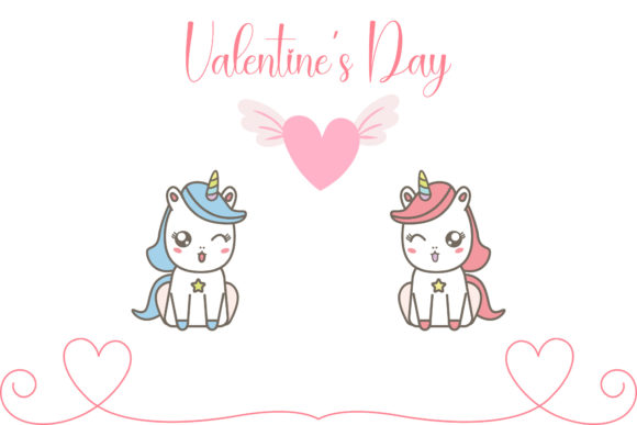 Download Valentine Unicorn Couple Illustration - Couple illustration Collection
