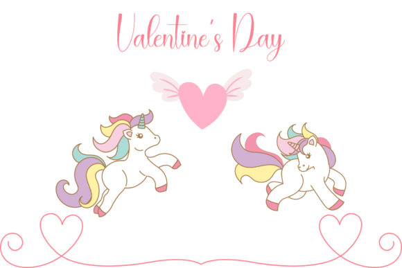 Download Valentine Unicorn Couple Illustration - Couple illustration Collection