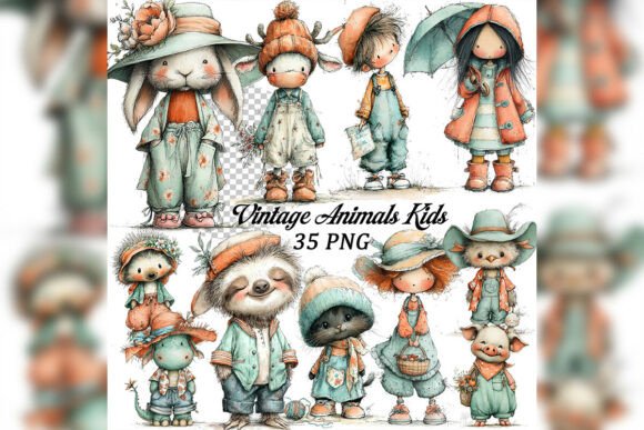 Download Whimsical Summer Animal Kids Clipart - Summer animal Collection