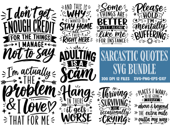 Download Sarcastic Quotes SVG Bundle - Sarcastic Collection