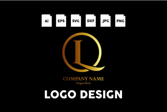 Download Logo L Letter Elegant Black Gold - Premium Resources