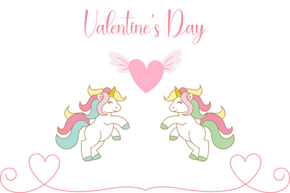 Download Valentine Unicorn Couple Illustration - Couple illustration Collection