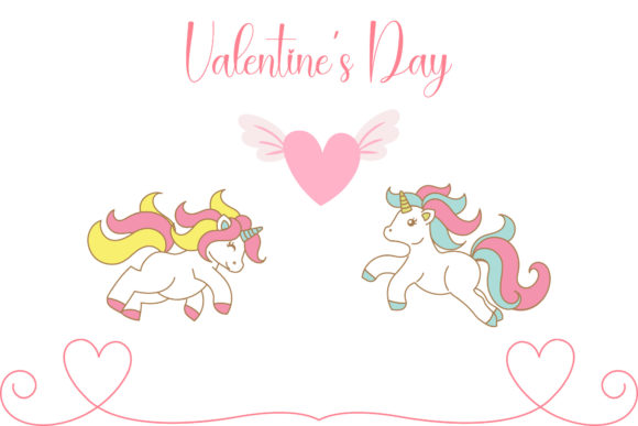 Download Valentine Unicorn Couple Illustration - Couple illustration Collection