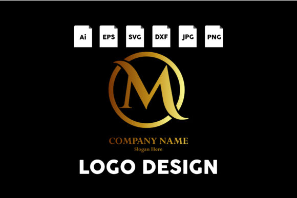 Download Logo M Letter Elegant Black Gold - Premium Resources