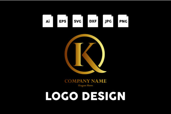 Download Logo K Letter Elegant Black Gold - Premium Resources