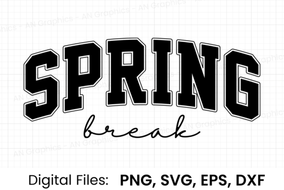 Download Spring Break Retro Varsity SVG - Premium Resources