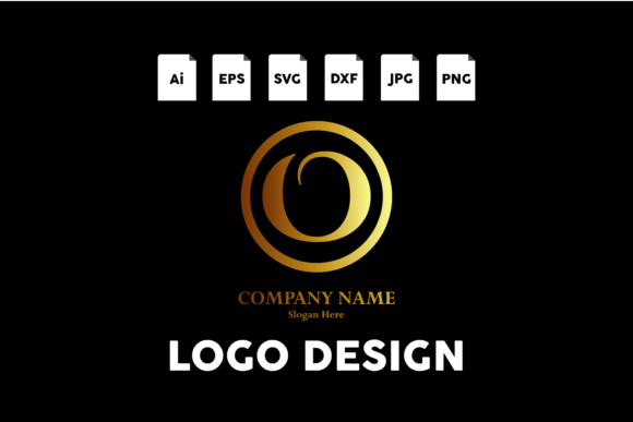 Download Logo O Letter Elegant Black Gold - Premium Resources